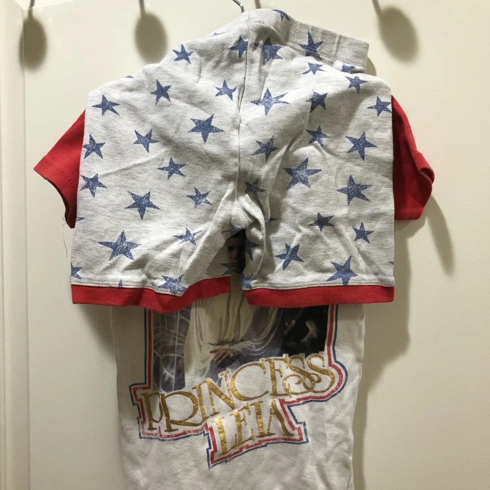Cotton On Kids Star Wars Princess Leia White Red Blue Pajama Set